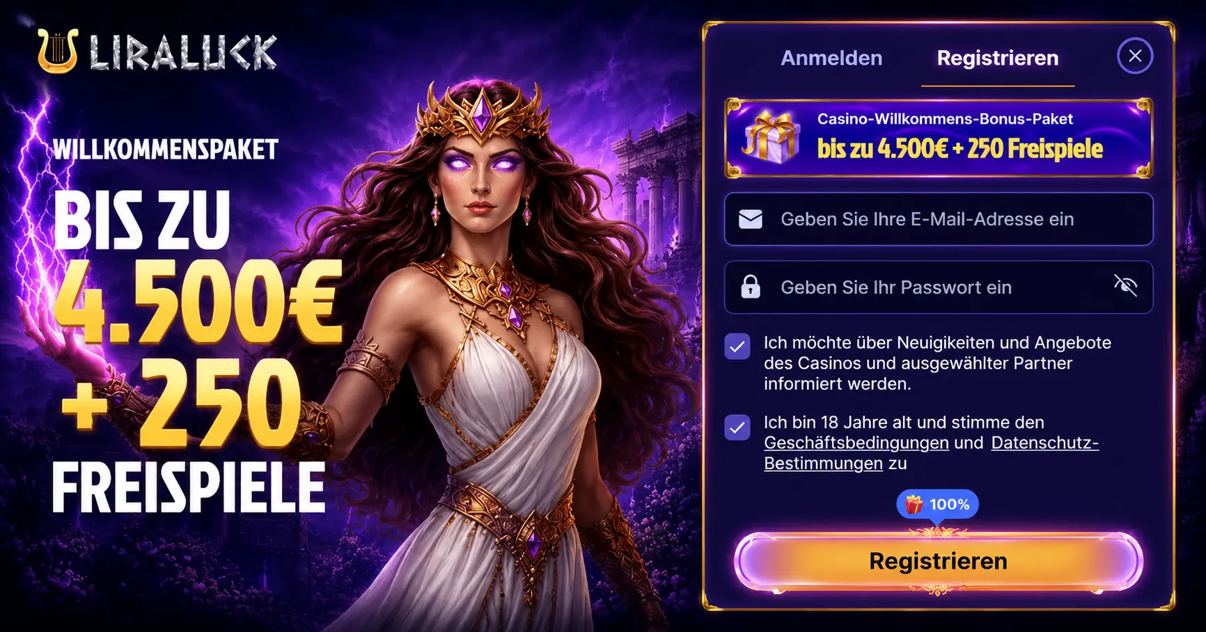Liraluck - Online Casino ohne KYC 2026
